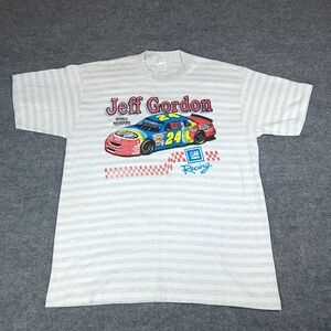VTG 90s Jeff Gordon NASCAR T-Shirt XL Rainbow 24 Dupont Single Stitch GM Racing